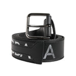 Dolce & Gabbana Black Polyester Leather Metal Buckle Belt BEL9499-110