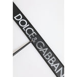 Dolce & Gabbana Black Polyester Leather Metal Buckle Belt BEL9499-110