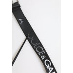Dolce & Gabbana Black Polyester Leather Metal Buckle Belt BEL9499-110