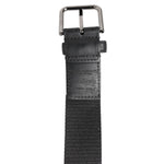 Dolce & Gabbana Black Polyester Leather Metal Buckle Belt BEL9499-110