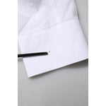 Dolce & Gabbana White Bib Cotton Poplin GOLD Men Formal Shirt TSH906886-39