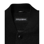 Dolce & Gabbana Black Wool Logo Plaque Bomber Jacket JKT41519-56