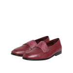 Dolce & Gabbana Burgundy Leather Formal Slip On Shoes MV7370-39