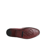 Dolce & Gabbana Burgundy Leather Formal Slip On Shoes MV7370-39