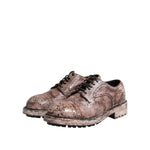 Dolce & Gabbana Brown Leather Distressed Brogue Lace Up Shoes MV7378-40