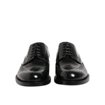 Dolce & Gabbana Black Leather Derby Wingtip Formal Shoes MV7523-40