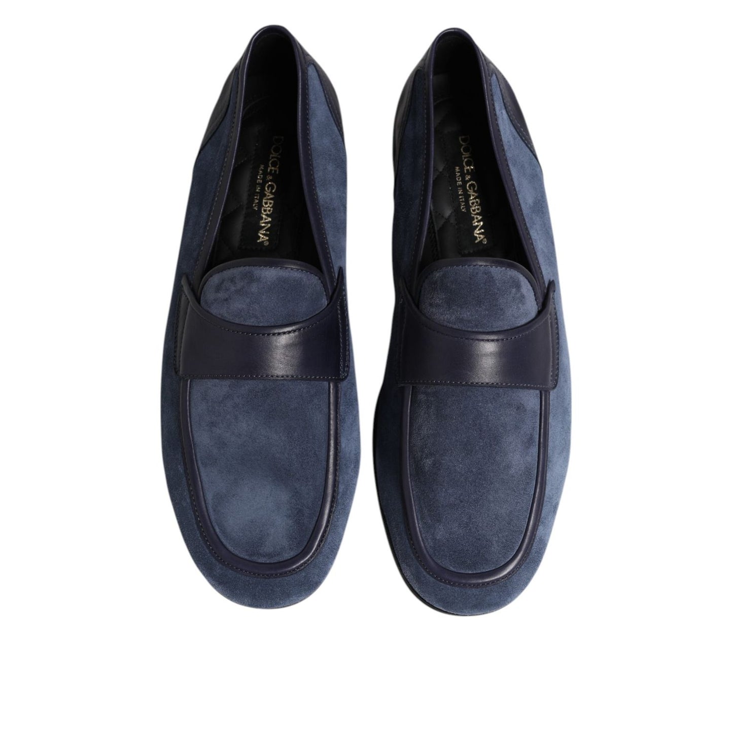 Dolce & Gabbana Blue Suede Leather Loafers Moccasin Shoes MV7536-43