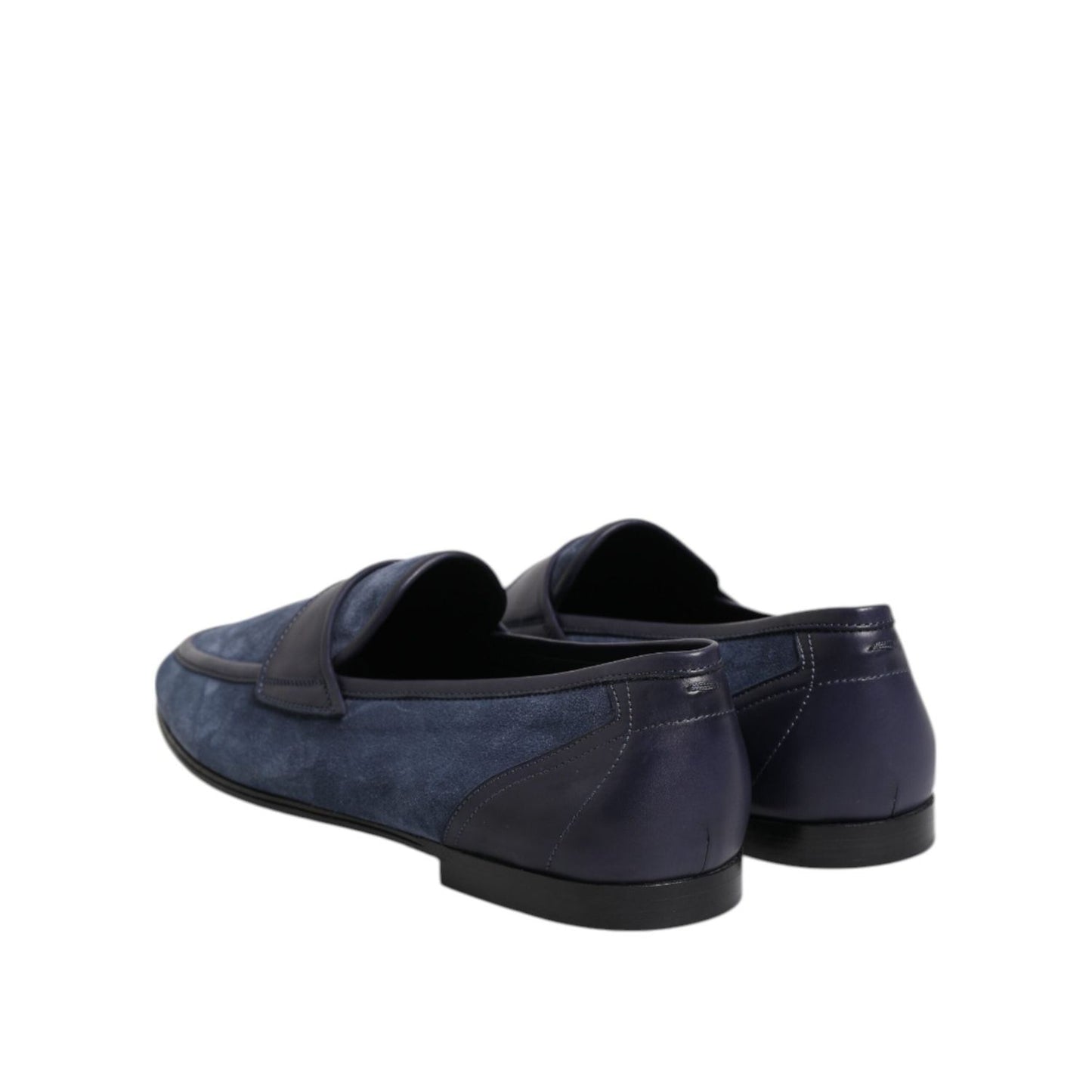 Dolce & Gabbana Blue Suede Leather Loafers Moccasin Shoes MV7536-43