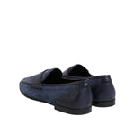 Dolce & Gabbana Blue Suede Leather Loafers Moccasin Shoes MV7536-43