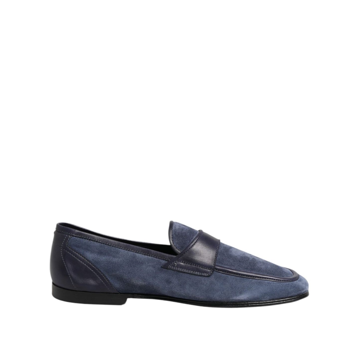 Dolce & Gabbana Blue Suede Leather Loafers Moccasin Shoes MV7536-43