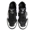 Dolce & Gabbana Black White Leather MIAMI Low Top Sneakers Shoes MV7780-41