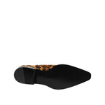 Dolce & Gabbana Brown Leopard Calf Fur Ankle Boots Shoes LA11624-40