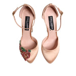 Dolce & Gabbana Pink Block Heels Ankle Strap Sandals Shoes LA11421-42