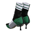 Dolce & Gabbana Green Stretch Sock Style Ankle Boots Shoes LA11443-38