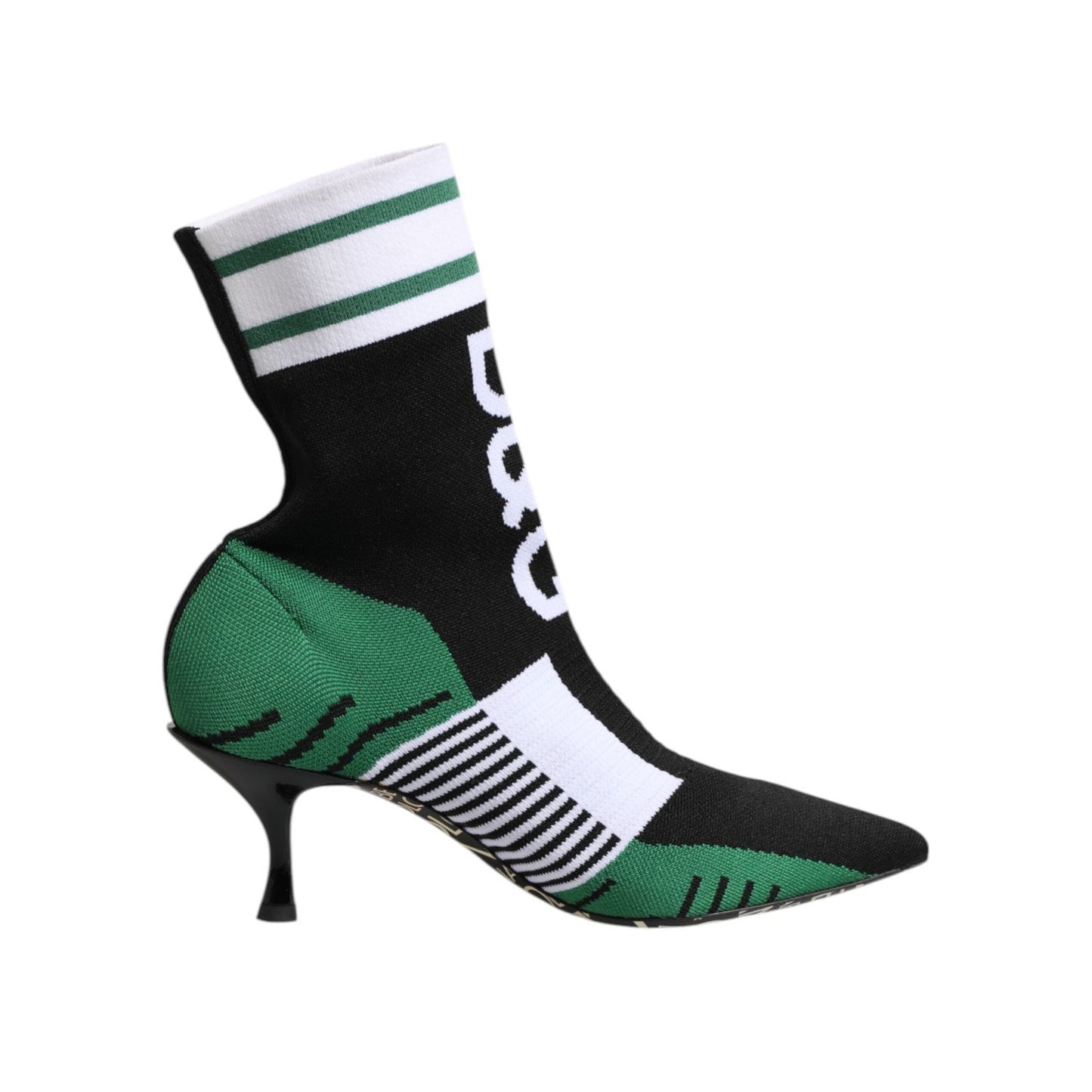 Dolce & Gabbana Green Stretch Sock Style Ankle Boots Shoes LA11443-38