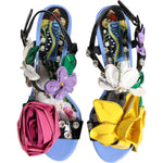 Dolce & Gabbana Multicolor Floral Crystal KEIRA Sandals Shoes LA12751-35.5