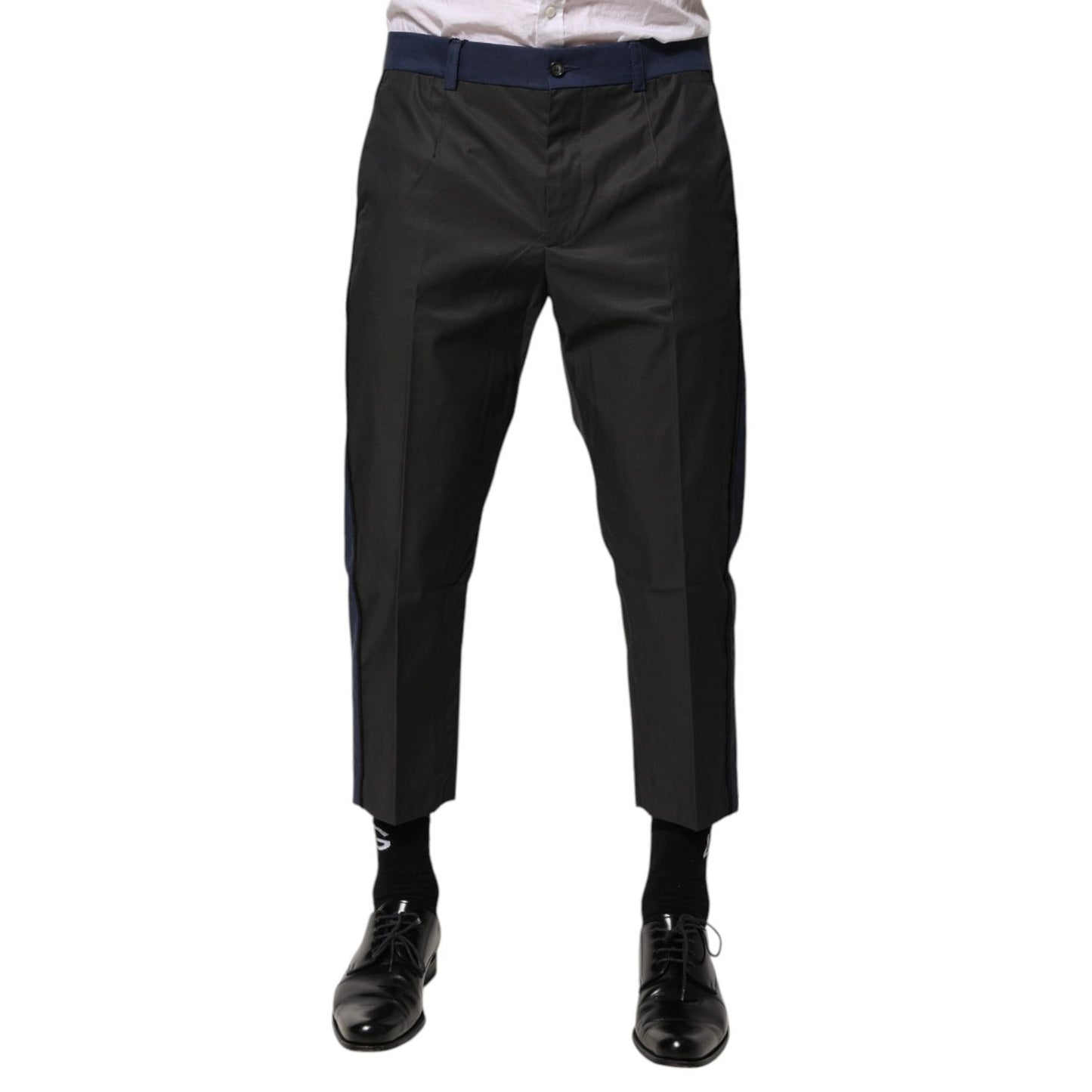 Dolce & Gabbana Gray Blue Cotton 3/4 Chinos Crop Trouser Pants PAN76623-50