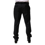 Dolce & Gabbana Black Wool Men Formal Dress Trouser Pants PAN76633-56