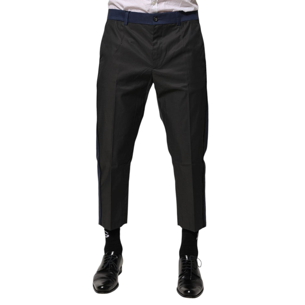 Dolce & Gabbana Gray Blue Cotton 3/4 Chinos Crop Trouser Pants PAN76638-44