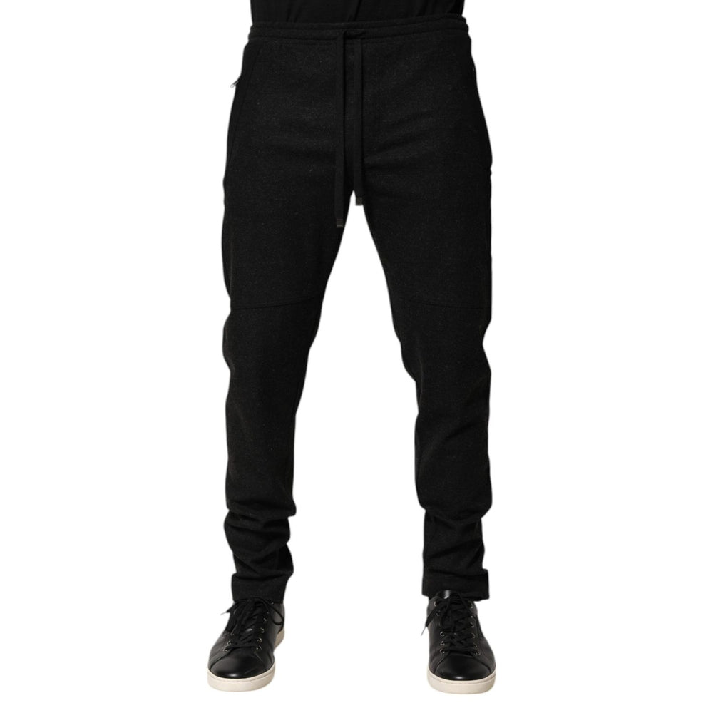Dolce & Gabbana Marl Black Wool Blend Jogger Sweatpants Pants PAN76640-52