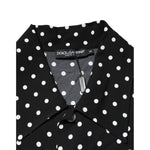 Dolce & Gabbana Black Polka Dot Short Sleeves Collared Polo T-shirt TSH90581-S
