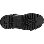 Dolce & Gabbana Black Leather DG Logo Combat Ankle Boots Shoes 1728,67345645728,Black,Boots - Women - Shoes,Dolce & Gabbana,EU38/US7.5,Material: 29% Viscose 71% Calf Leather,New with tags,Shoes,Women,Women - Shoes LA12768-38