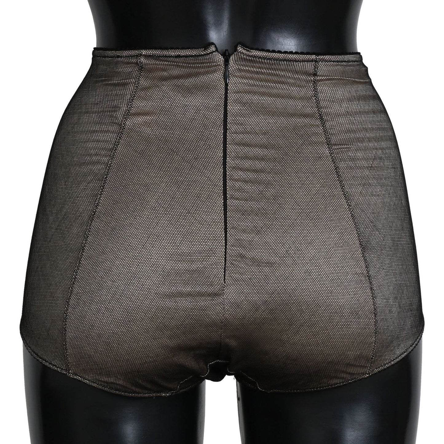 Dolce & Gabbana Bottoms Underwear Beige With Black Net BIK242/S