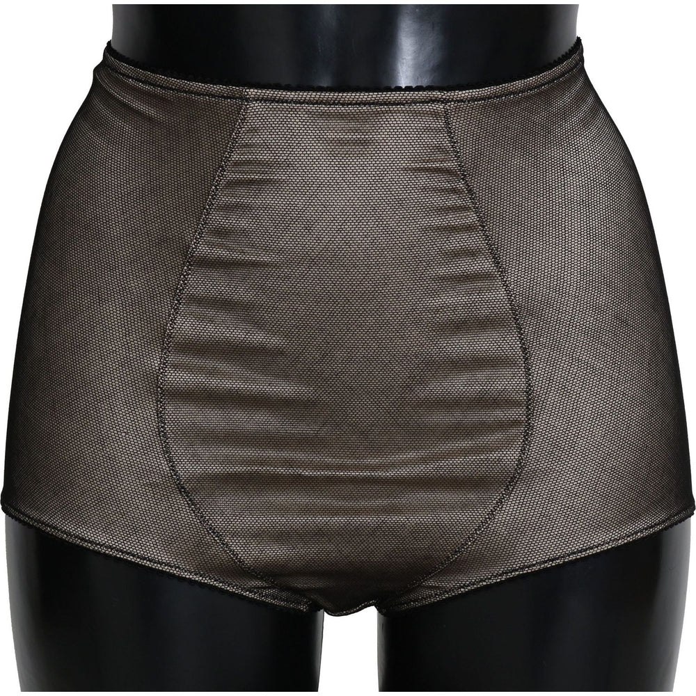 Dolce & Gabbana Bottoms Underwear Beige With Black Net BIK242/S