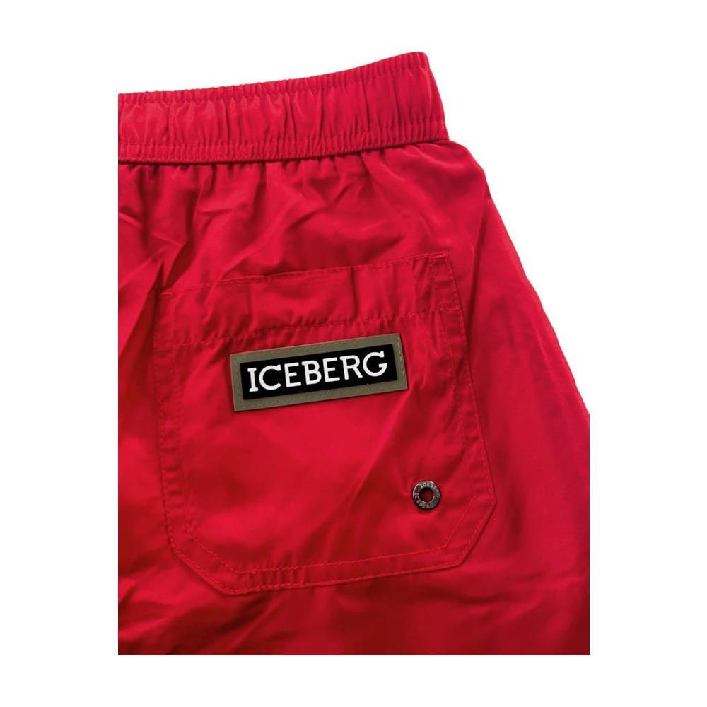 Iceberg Red Polyester Men Swim Short IC-24826-M