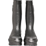 Dolce & Gabbana Black Argento Pull On Rain Boots Shoes LA12770-41