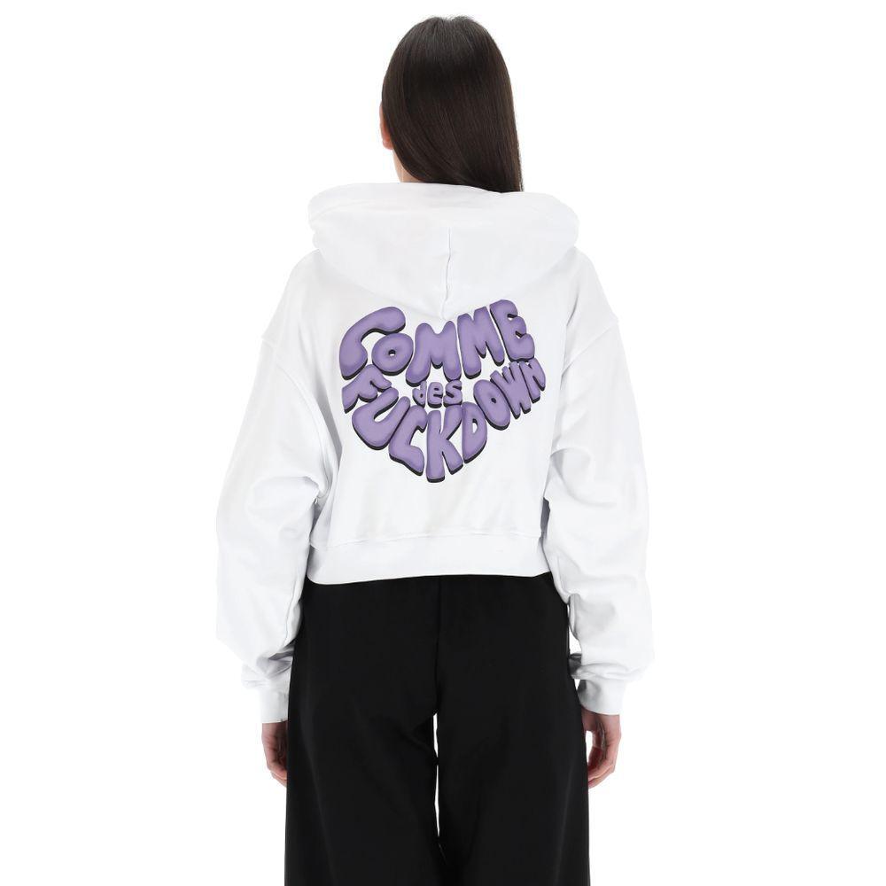 Comme Des Fuckdown White Cotton Sweater CO-15893-XS