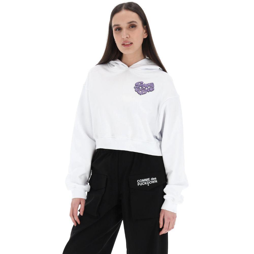 Comme Des Fuckdown White Cotton Sweater CO-15893-XS
