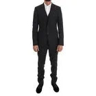 Dolce & Gabbana Gray Patterned Wool 3 Piece Slim Suit KOS1065-54