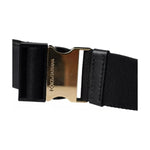Dolce & Gabbana Black Calfskin Leather Double Waist Belt Fanny Pack Bag 1728,67345645728,Bags,Bags - Men - Bags,Black,Dolce & Gabbana,Material: 100% Calf Leather,Men,Men - Bags,Preowned / Defect BAG4670
