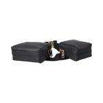 Dolce & Gabbana Black Calfskin Leather Double Waist Belt Fanny Pack Bag 1728,67345645728,Bags,Bags - Men - Bags,Black,Dolce & Gabbana,Material: 100% Calf Leather,Men,Men - Bags,Preowned / Defect BAG4670