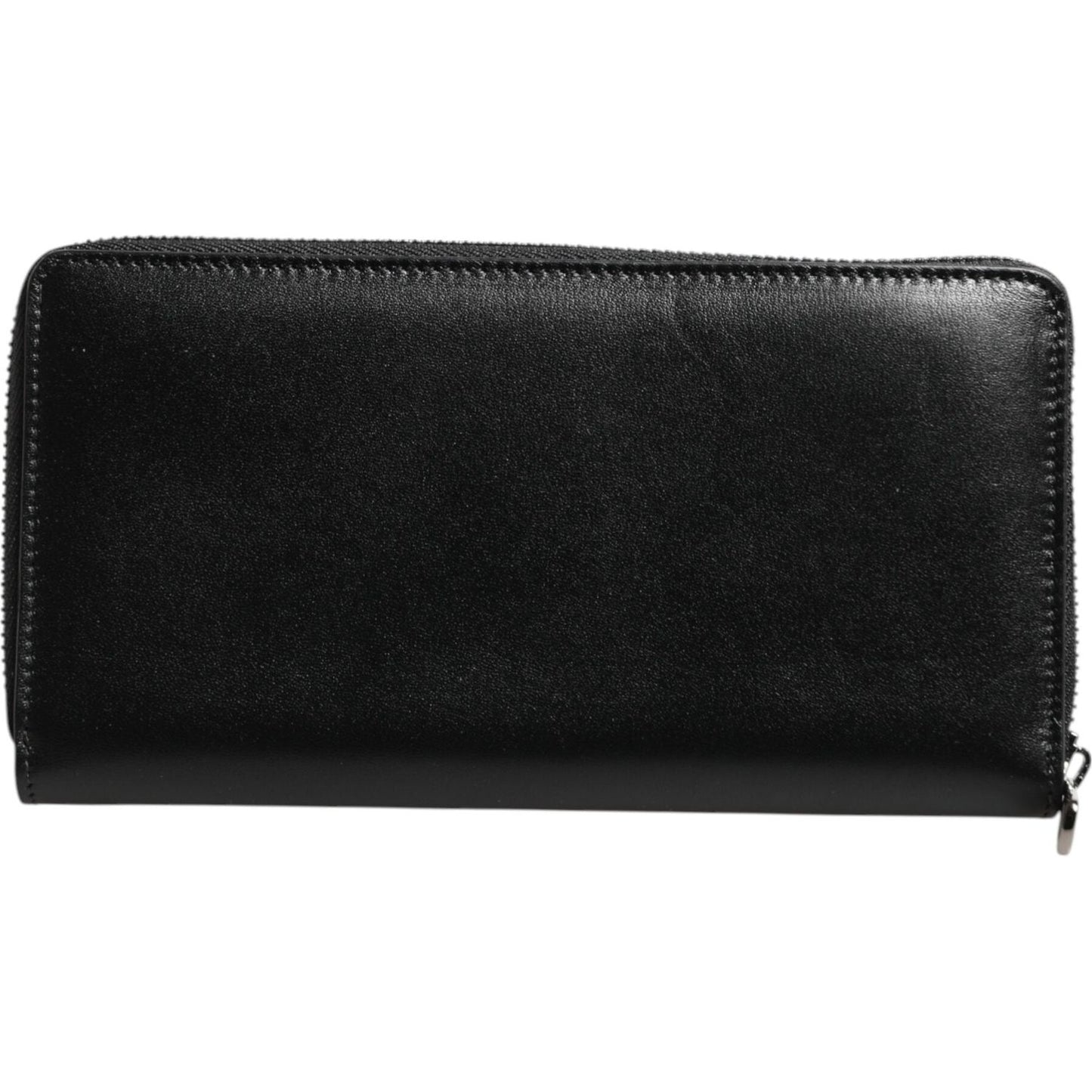 Dolce & Gabbana Black Leather DG Plaque Zip Around Continental Wallet 1728,67345645728,Bags,Black,Dolce & Gabbana,Material: 80% Calf Leather 20% Caiman,Men,Men - Bags,Preowned / Defect,Wallets - Men - Bags BAG4701