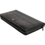 Dolce & Gabbana Black Leather DG Plaque Zip Around Continental Wallet 1728,67345645728,Bags,Black,Dolce & Gabbana,Material: 80% Calf Leather 20% Caiman,Men,Men - Bags,Preowned / Defect,Wallets - Men - Bags BAG4701