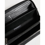 Dolce & Gabbana Black Leather DG Plaque Zip Around Continental Wallet 1728,67345645728,Bags,Black,Dolce & Gabbana,Material: 80% Calf Leather 20% Caiman,Men,Men - Bags,Preowned / Defect,Wallets - Men - Bags BAG4701