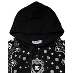 Dolce & Gabbana Black Bandana Hooded Men Sweatshirt Sweater TSH90617-52