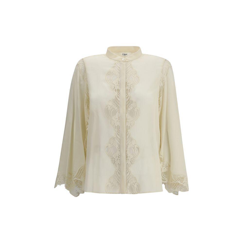 Chloé Silk georgette and lace Blouse CH-CH25AHT33117114-IT38 | S