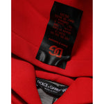 Dolce & Gabbana Red DG Logo Hooded Men Sweatshirt Sweater TSH90752-52