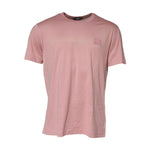 Dolce & Gabbana Pink Logo Plaque Cotton Crew Neck T-shirt TSH91046-56