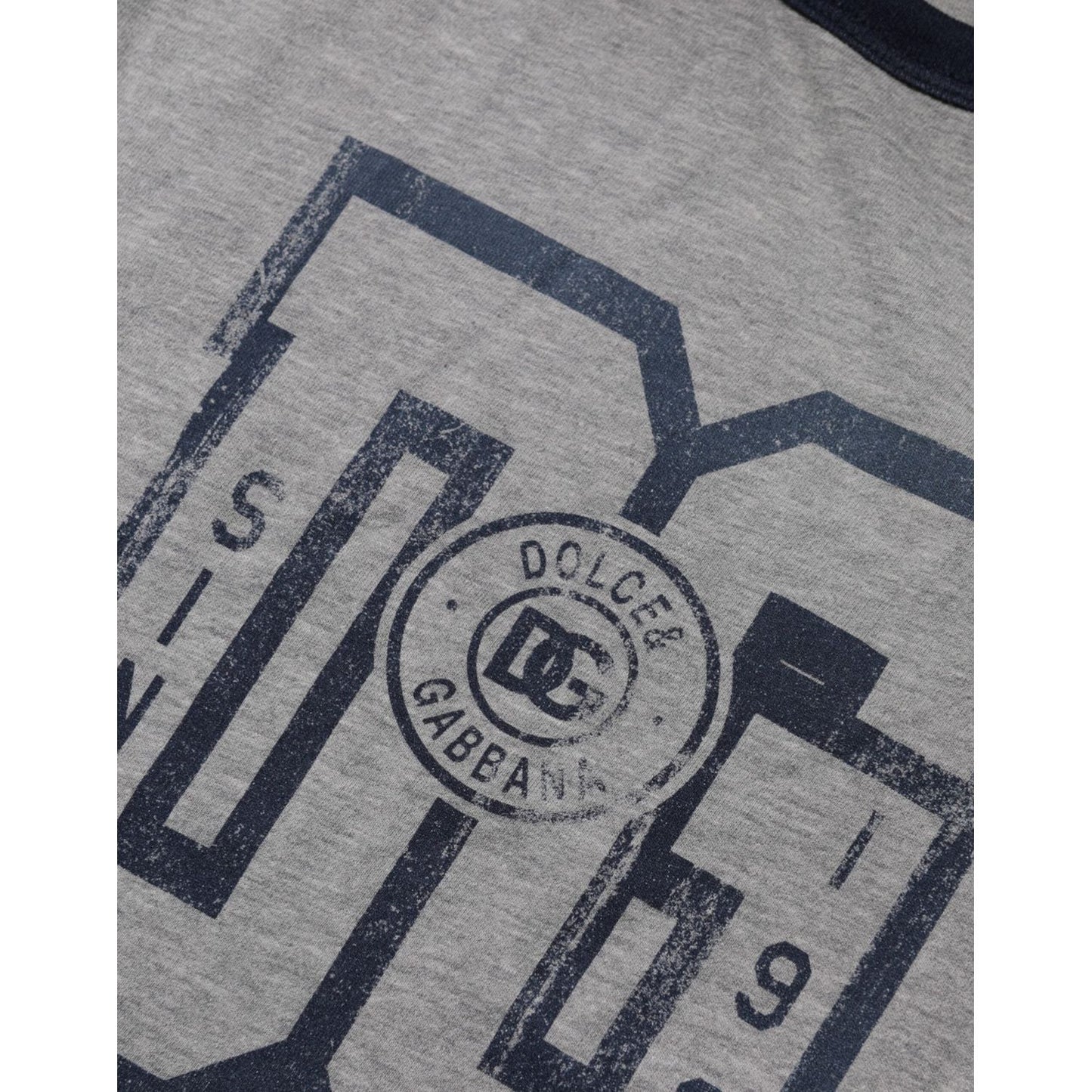 Dolce & Gabbana Gray DG Graphic Print Cotton Crewneck T-shirt TSH91049-50