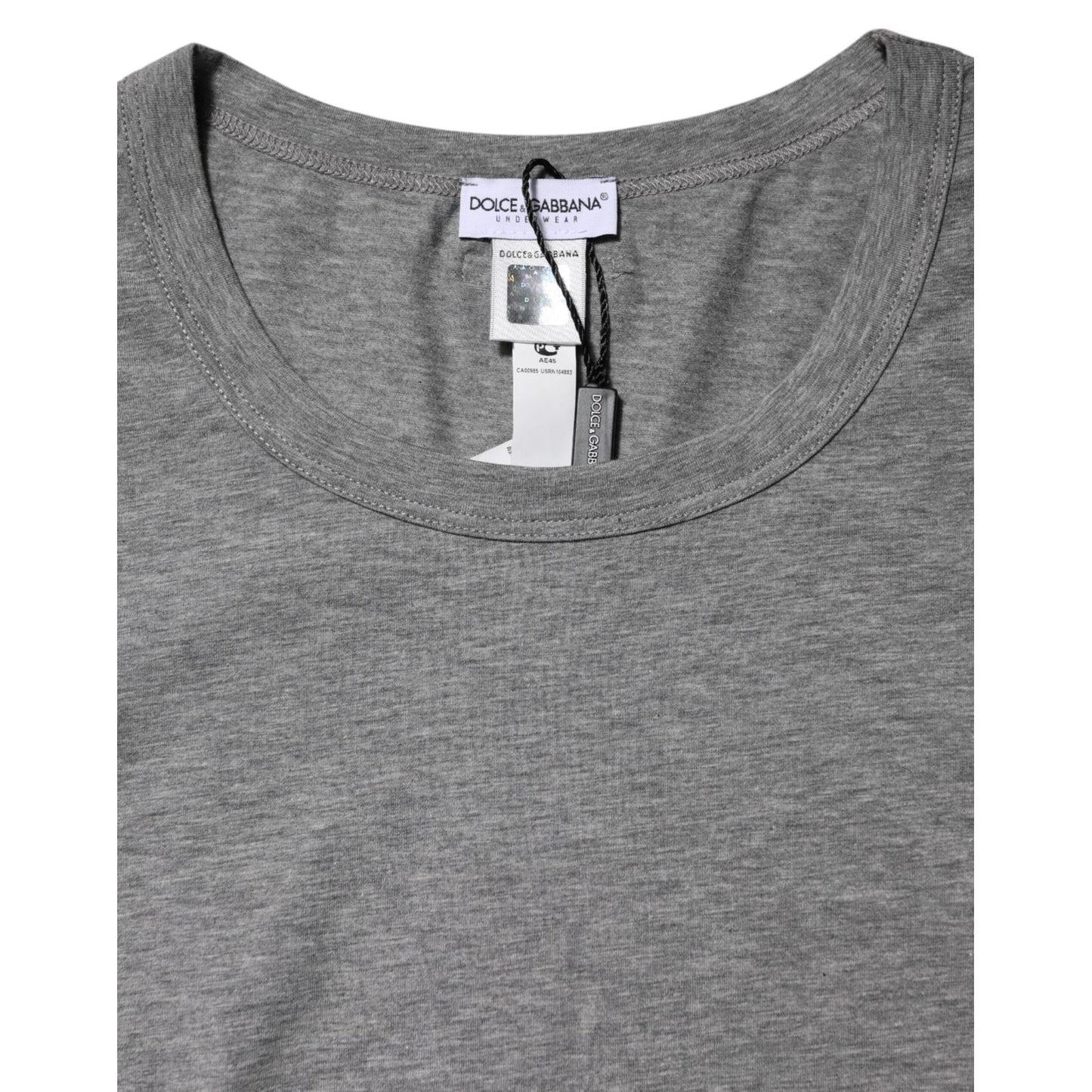 Dolce & Gabbana Gray Crew Neck Short Sleeves Underwear T-shirt TSH91053-4