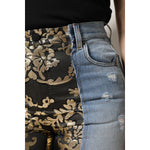 Dolce & Gabbana Multicolor Patchwork Tapered Denim Jeans PAN76550-40