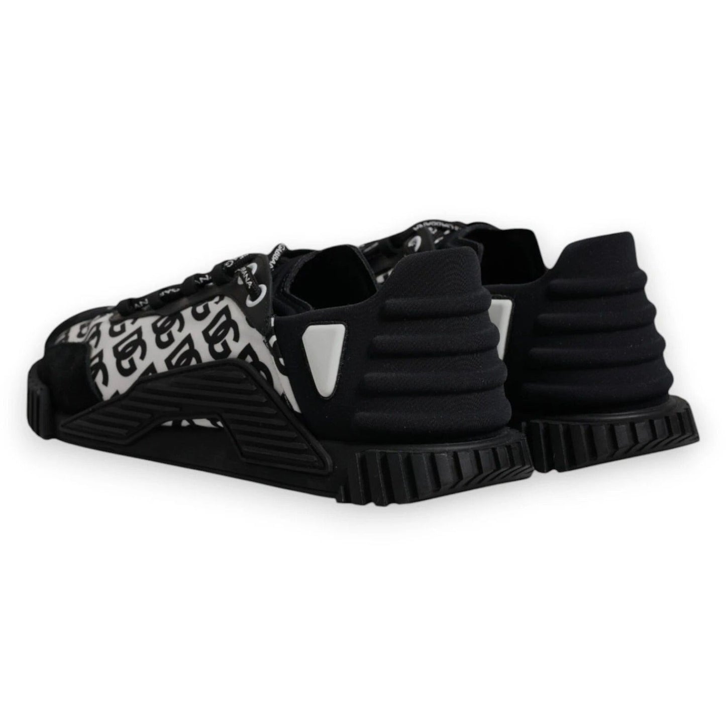 Dolce & Gabbana Black Logo Lace Up Low Top NS1 Sneakers MV7208-44