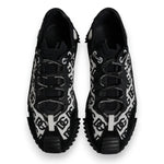 Dolce & Gabbana Black Logo Lace Up Low Top NS1 Sneakers MV7208-44