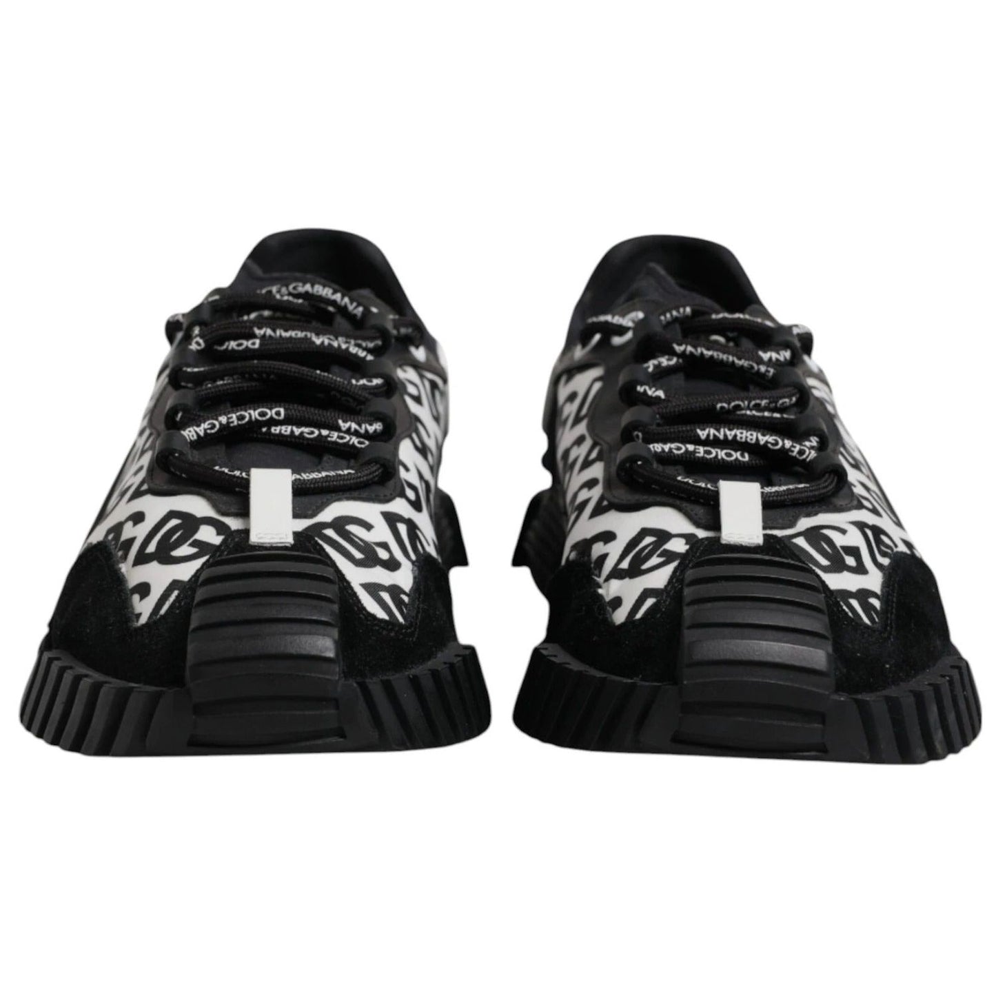 Dolce & Gabbana Black Logo Lace Up Low Top NS1 Sneakers MV7208-44