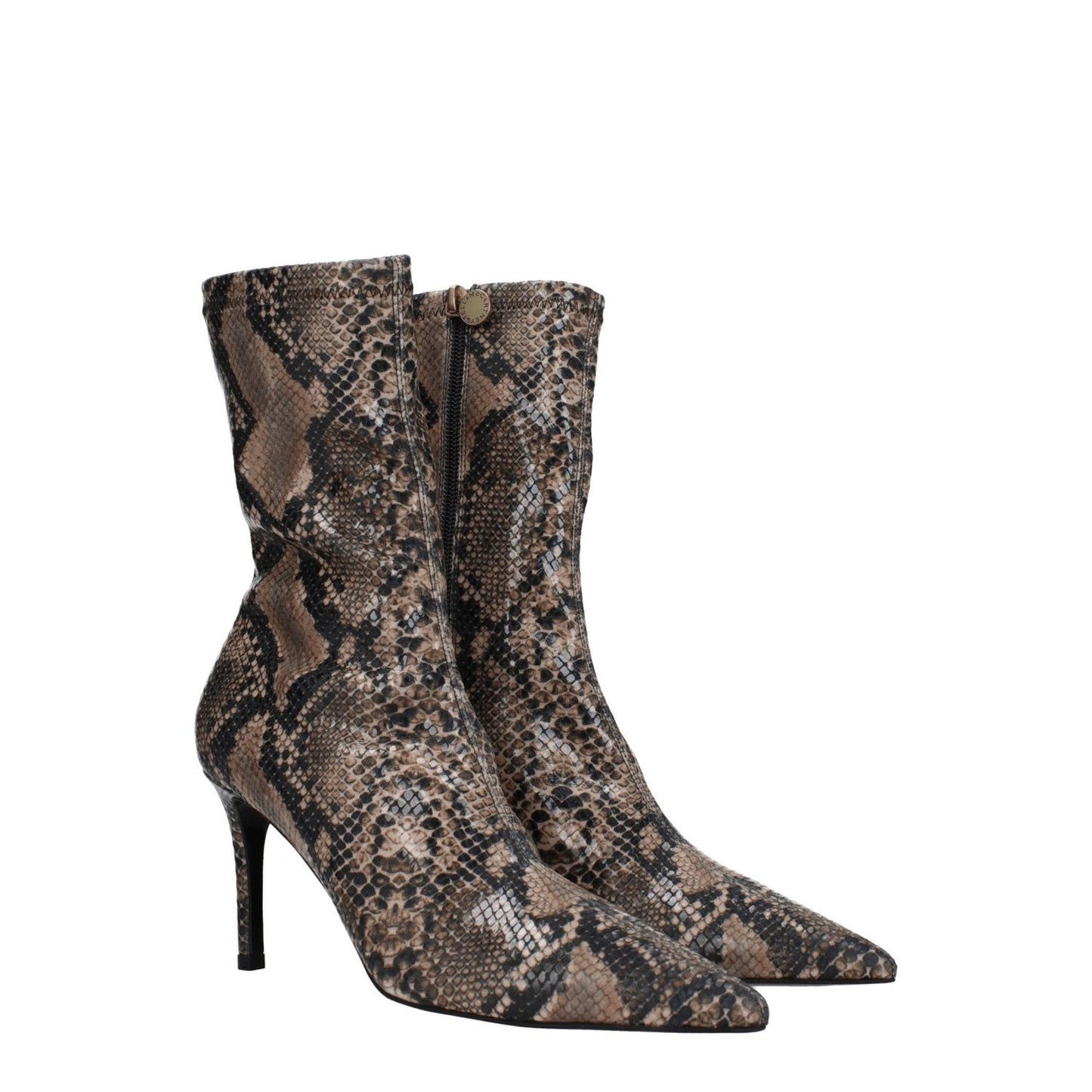 Stella McCartney Brown Leather Ankle Boots ST-8547450913033-EU38/US8