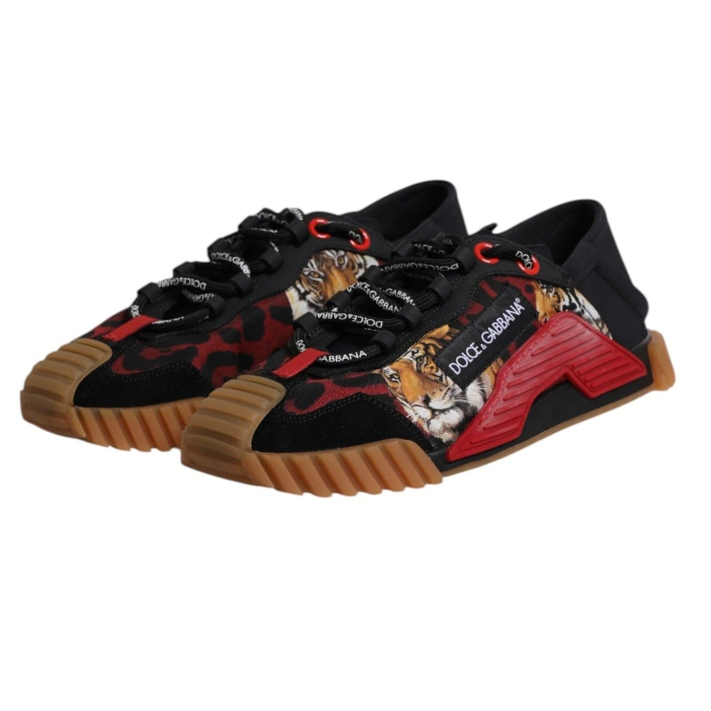 Dolce & Gabbana Black Logo Low Top NS1 Men Sneakers MV7289-40